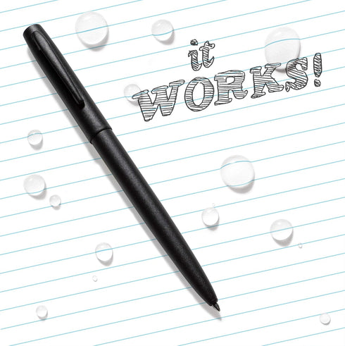 Rite in the Rain Weatherproof Black Metal Clicker Pen | Black Ink, 2 Pack (No. 97-2)