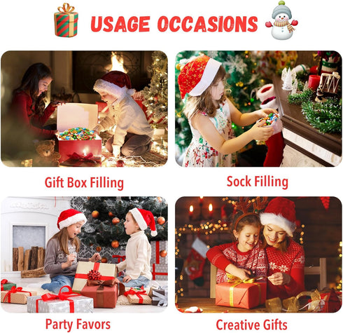ZAKVOOR 50 Pcs Large Christmas Pencil Erasers Bulk for Classroom, Party Favor, Gift Filling