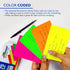 75 Count 3" 5" (596) BAZIC X Ruled Fluorescent Colored Index Card
