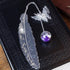 Toirxarn Silver Feather Bookmark with Butterfly Pendant & Gift Box, Elegant Gift for Women, Moms & Teachers