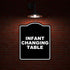 8.5 10 inches INFANT CHANGING TABLE BLACK Minimalist Aluminum Composite Sign x