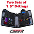 Case-it The Dual 2-in-1 Zipper Binder - Two 1.5 Inch D-Rings - includes Pencil Pouch - Multiple Pockets - 600 Sheet Capacity - Comes with Shoulder Strap - Midnight Blue Dual-101 by Case it