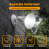 2 Pack 300 Par38 LUTEC Adjustable Twin Par Holder Outdoor Flood Lights, Switch Controlled Security Lights, Floodlights