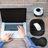 Black Leopard Ergonomic Wrist Rest Pad + Cute Mouse Pad + Cup Coaster, 3Pcs Memory Foam Desktop Supply Set for Office