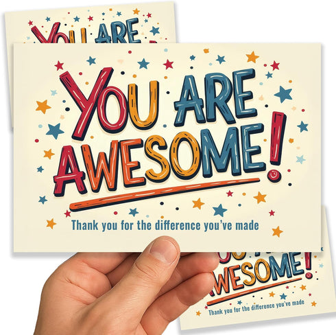 Healthy Surplus You Are Awesome Cards - 4x6 Postcards Pack (200 Greeting