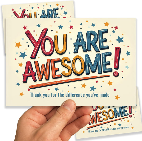Healthy Surplus You Are Awesome Cards - 4x6 Postcards Pack (200 Greeting