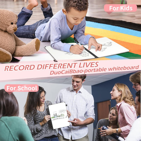 Mini Whiteboard 12"x9" Dry Erase Small White Board, Portable Foldable Desk Holder for Office, Home, Travel, School
