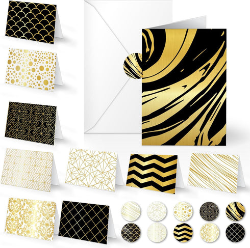 50 4x6 10 Pack, Smart Scribble Blank Cards and Envelopes, Assorted Greeting Cards for All Occasions, Blank Note Cards