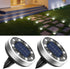 btfarm 2 Pack Solar Lights Outdoor, 8 LED Solar Ground Lights IP65