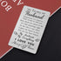 Gifts for Husband Wallet Card, Wedding Anniversary Card for Him, Romantic Birthday Gifts from Wife