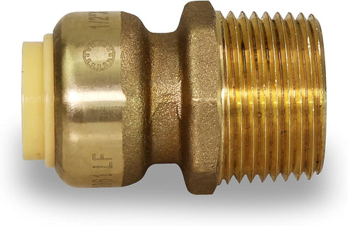 Everflow Supplies Pushlock UPMC134 - 1 Inch x 3/4 Inch Long Push X Male Adapter for PEX, CPVC & Copper