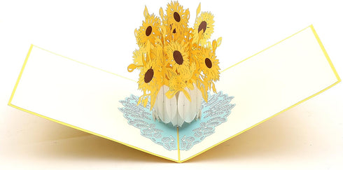 Liif 3D Greeting Pop Up Get Well Card, Get Well Soon Card (Sunflower)