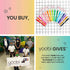 Yoobi No. 2 Pencils, Pre-sharpened, Bright Colors, 24 Pack, Pink, Purple, Blue, Yellow, Fun School Supplies