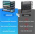 Wall Mounted File Organizer, 5-Tier Desk Organizer with 4 Pen Holders, Mesh Desk Organizers for Office Supplies with
