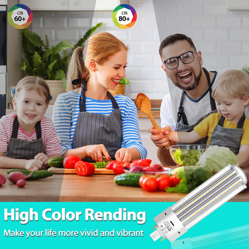 GX24QG24Q LED 4-Pin Base Light Bulb, 22W (42W CFL Equivalent), 6000K, 2 Pack
