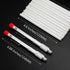 Mudder 2 Pieces Soapstone Pencil Holders Round Soapstone Marker Chalk Pencil with 12 Pieces Refills for Welding Tools and Markers Removable Markings on Metal, Aluminum, and Cast
