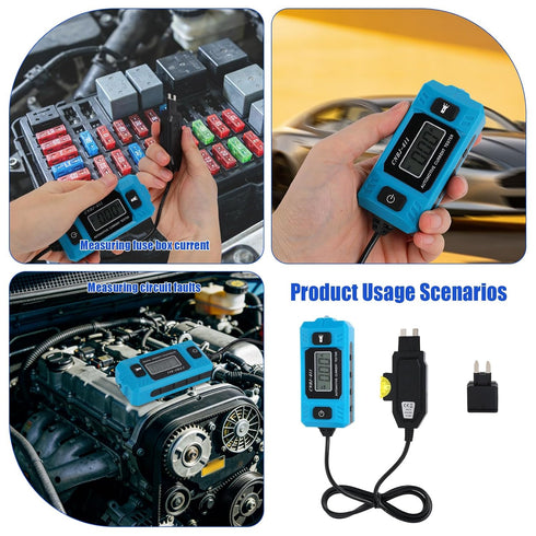 BTFO 20A 48V Automotive Circuit Fault Probe Tester, High-Precision Current Tester & Fuse Checker with Blue Backlit LCD
