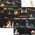 Tenare Colorful Dog Birthday Chalkboard Sign, Reusable Double Sided Milestone Board for Photo Props Party Supplies