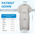 GERVRA Reusable Hospital Gown - Patient Gowns with Tie Back, Unisex Medical Gowns for Hospital, Clinic, Recovery & Home