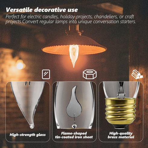 HASMX 3 120 Bulbs, Bulbs, Bulbs E26 (5-Pack) Watt Volt Incandescent Chandelier Shaped Flame Shaped Light