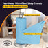 AIDEA Shop Towels, 55 Sheets Blue Microfiber Cleaning Cloth, Washable for Automotive, Kitchen