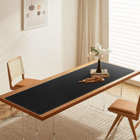 CENNBIE Large Leather Desk Mat, 63" x 19.6" Blotter Protector - Waterproof PU Leather Non-Slip Mouse Pad for Office and
