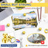 VNDUEEY 20 Pcs Refrigerator Magnets, Gold Metal Push Pin Magnets, Small Strong Magnets for Whiteboard, Office, Classroom