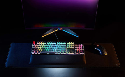 Glorious Large Extended Gaming Mouse Pad/Mat - Stealth Edition, Long Black Cloth Mousepad, 11"x36"