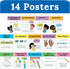 Carson Dellosa 14-Piece Mathematics Strategy Posters, 8.5" x 11" Wall Art for Classroom Decor and Teacher Supplies