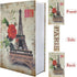 FOWSEEK (9.5"6"2.2") Paris Book Safe Box with Combination Lock, Diversion Safe Vintage Faux Book Hidden Safe