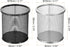 PATIKIL 2 Pack Mesh Pen Holder, Round Pencil Basket Cup Organizer for Desk Accessories, Silver Black Makeup Brush Holder
