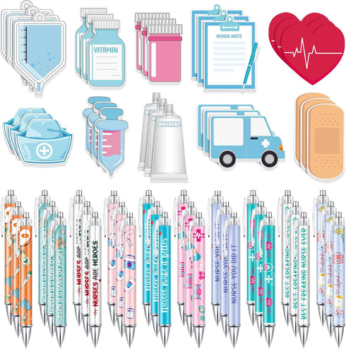 Ctosree 60 Pcs Mini Funny Nurse Sticky Notes, Nursing Student Essentials, Sticky Note Pads