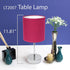 LT2007-HPK-LB Countertop, Bulb Simple Designs Basic Chrome Mini Table Lamp for Living Room, Nightstand, Desk, Hot Pink