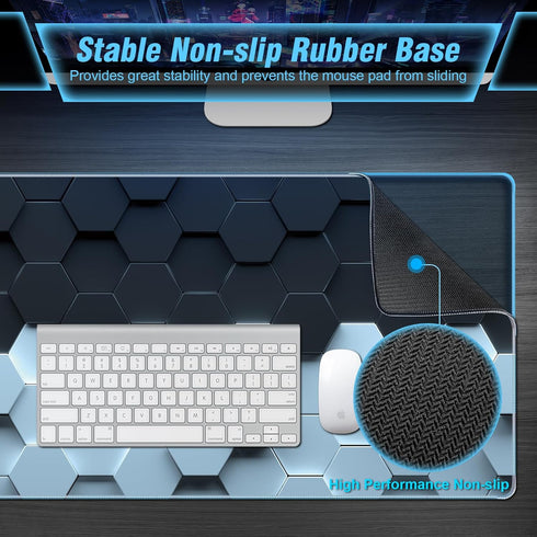 Gaming Mousepad - 3D Stereoscopic Vision Extra Large Mouse Pad 35.4"x15.7" for Smooth Control Performance