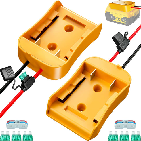 Crivon 2-Pack for Dewalt 20V Battery Adapter for Power Wheels Battery Upgrade Conversion
