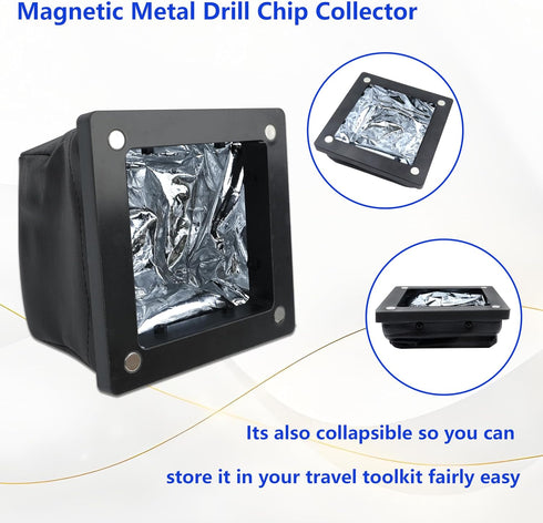 HUHIJIN Dirt Bag Magnetic Metal Shavings Catcher Bag For DrillingMagnetic Drill Shaving Catcher Magnetic Electrical