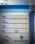 SNL Quality Sterile Specimen Cup, 3oz/90ml, Screw-on Lid with Tamper Evident Seal, Blue Cover (5 Pack)