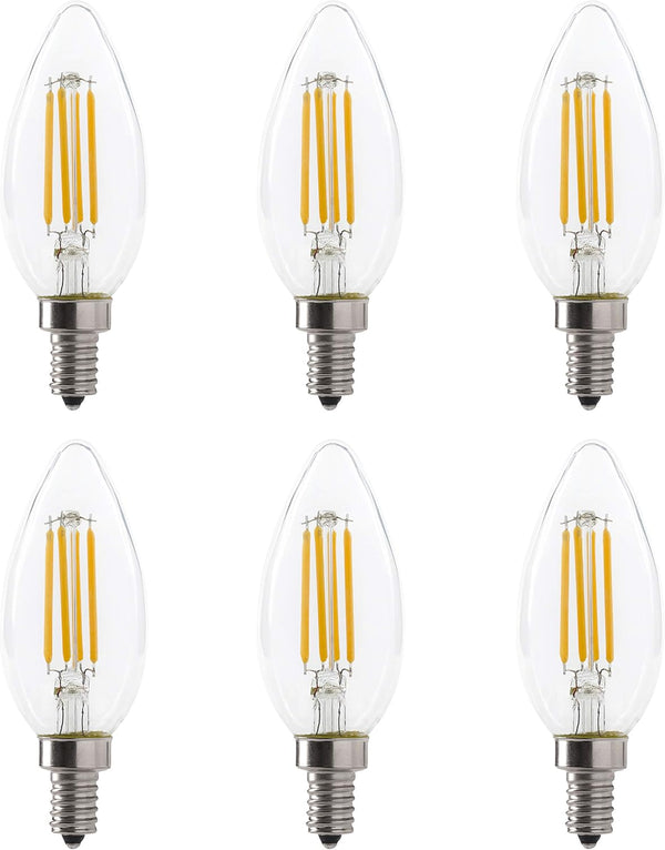 Greenlite LED B11 5W Torpedo Filament Chandelier Light Bulb, 60W Equivalent, 500 Lumens,
