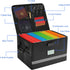 File Organizer, Fireproof Document Box with Lids and Lock, Portable Folder Organizer with Handle