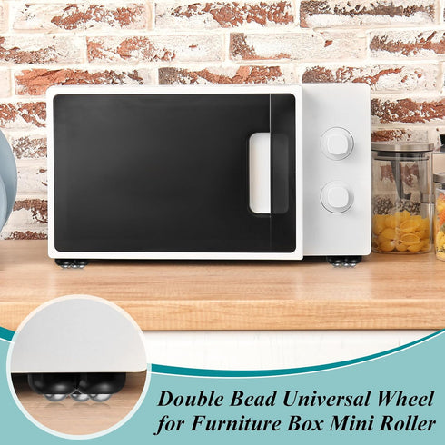 Honoson 24 360 3 Pcs Self Adhesive Caster Wheels Appliance Rollers Appliance Sliders for Kitchen Swivel Universal Wheel