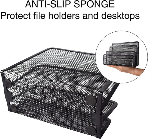 wishacc Desk Mail Organizer - Small File Holders for Desktop Document/Filing/Paper Organization