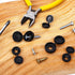 120 Pcs Plastic Hinged Screw Cover Caps, 4mm/5mm/6mm Snap Washer Covers, Black