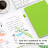 feela 5 Pack Notebooks Journals, Hardcover Classic Ruled Lined Journals with Pen Holder, A5, Green