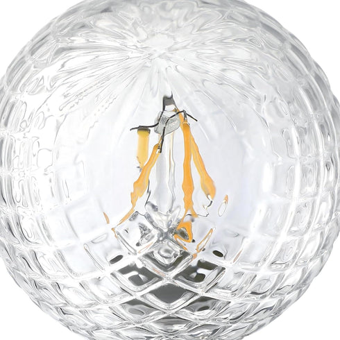 Westinghouse 5268000 5.5 Watt (40 Watt Equivalent) Cut Glass G25 Dimmable Clear Filament LED Light Bulb, Medium Base