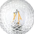 Westinghouse 5268000 5.5 Watt (40 Watt Equivalent) Cut Glass G25 Dimmable Clear Filament LED Light Bulb, Medium Base
