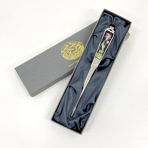 Decorative Envelope Paper Letter Opener with Mother of Pearl Antique Design Silver Steel Blade