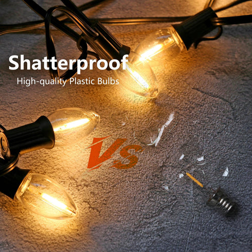 C7 Bulbs, 0.6Watt 7W, E12 Bulbs, 2200K 6 Pack, Non-Dimmable LED Night Light Equivalent to Candelabra Small Base, Edison