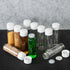 14ml Clear Glass Vial, 20pcs with White Screw Cap and Inner Plug, Leak-Proof Sealed Sample Vials