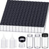 220 Pack 20 ml Clear Glass Vials, Small Empty Sample Bottles with Screw Cap and Plastic Mini Funnels