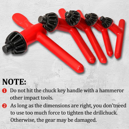 Hakkin Drill Press Chuck Key, 5 Sizes Replacement Wrench Key for Electric Drill Clamping Tool